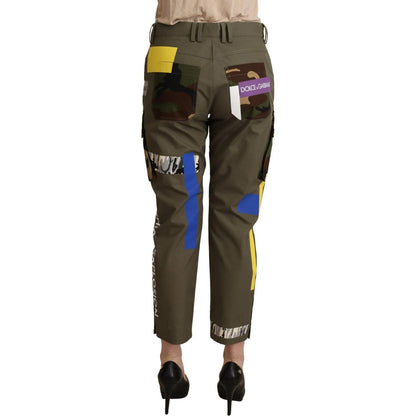 Dolce & Gabbana Green Military Cargo Trouser Cotton Pants