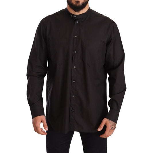 Dolce & Gabbana Black 100% Cotton Formal Dress Top Shirt 1728,67345645728,Black,Clothing,Dolce & Gabbana,Dress Shirts - Shirts - Clothing,IT38 | XS,Material: 100% Cotton,Men,Men - Clothing,New with tags,Shirts - Clothing,Shirts - Men - Clothing