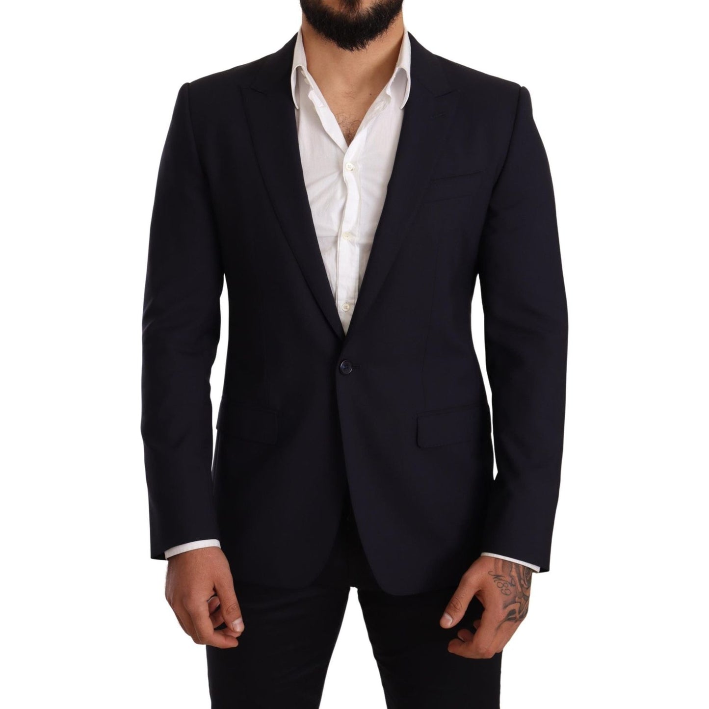 Dolce & Gabbana Elegant Navy Martini Blazer by Renowned Tailors Dolce & Gabbana