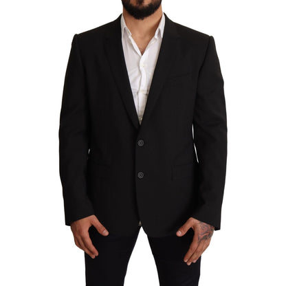 Dolce & Gabbana Black Striped MARTINI Jacket Blazer 1728,44% Wool,54% PL,67345645728,Black,Blazers - Men - Clothing,Blazers - Suits & Blazers - Clothing,Clothing,Dolce & Gabbana,IT54 | XL,Material: 2% Elastsane,Men,Men - Clothing,New with tags,Suits & Bla