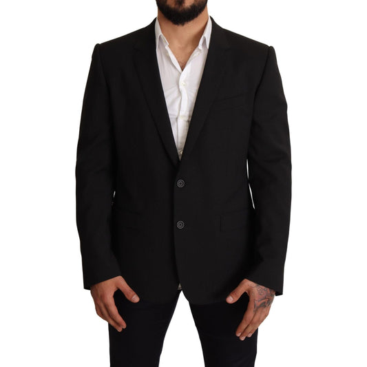 Dolce & Gabbana Black Striped MARTINI Jacket Blazer 1728,44% Wool,54% PL,67345645728,Black,Blazers - Men - Clothing,Blazers - Suits & Blazers - Clothing,Clothing,Dolce & Gabbana,IT54 | XL,Material: 2% Elastsane,Men,Men - Clothing,New with tags,Suits & Bla