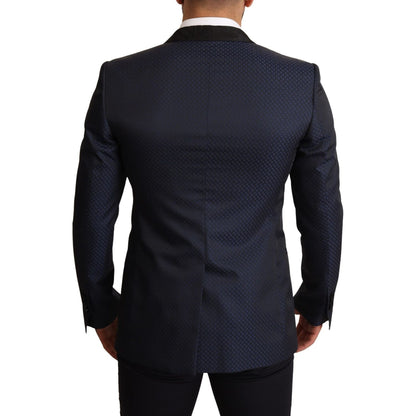 Dolce & Gabbana Blue Wool Slim Fit MARTINI Blazer Jacket 11% Silk,1728,33% Wool,50% PL,67345645728,Blazers - Men - Clothing,Blazers - Suits & Blazers - Clothing,Blue,Clothing,Dolce & Gabbana,IT48 | M,Material: 6% AC,Men,Men - Clothing,New with tags,Suits