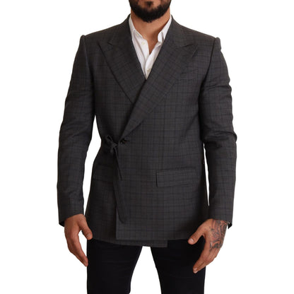 Dolce & Gabbana Gray Check Wool Slim Fit Blazer Jacket 1% Elastane,1728,67345645728,Blazers - Men - Clothing,Blazers - Suits & Blazers - Clothing,Clothing,Dolce & Gabbana,Gray,IT48 | M,Material: 99% Wool,Men,Men - Clothing,New with tags,Suits & Blazers -