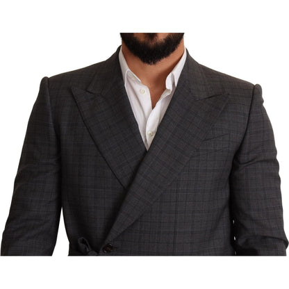 Dolce & Gabbana Gray Check Wool Slim Fit Blazer Jacket 1% Elastane,1728,67345645728,Blazers - Men - Clothing,Blazers - Suits & Blazers - Clothing,Clothing,Dolce & Gabbana,Gray,IT48 | M,Material: 99% Wool,Men,Men - Clothing,New with tags,Suits & Blazers -