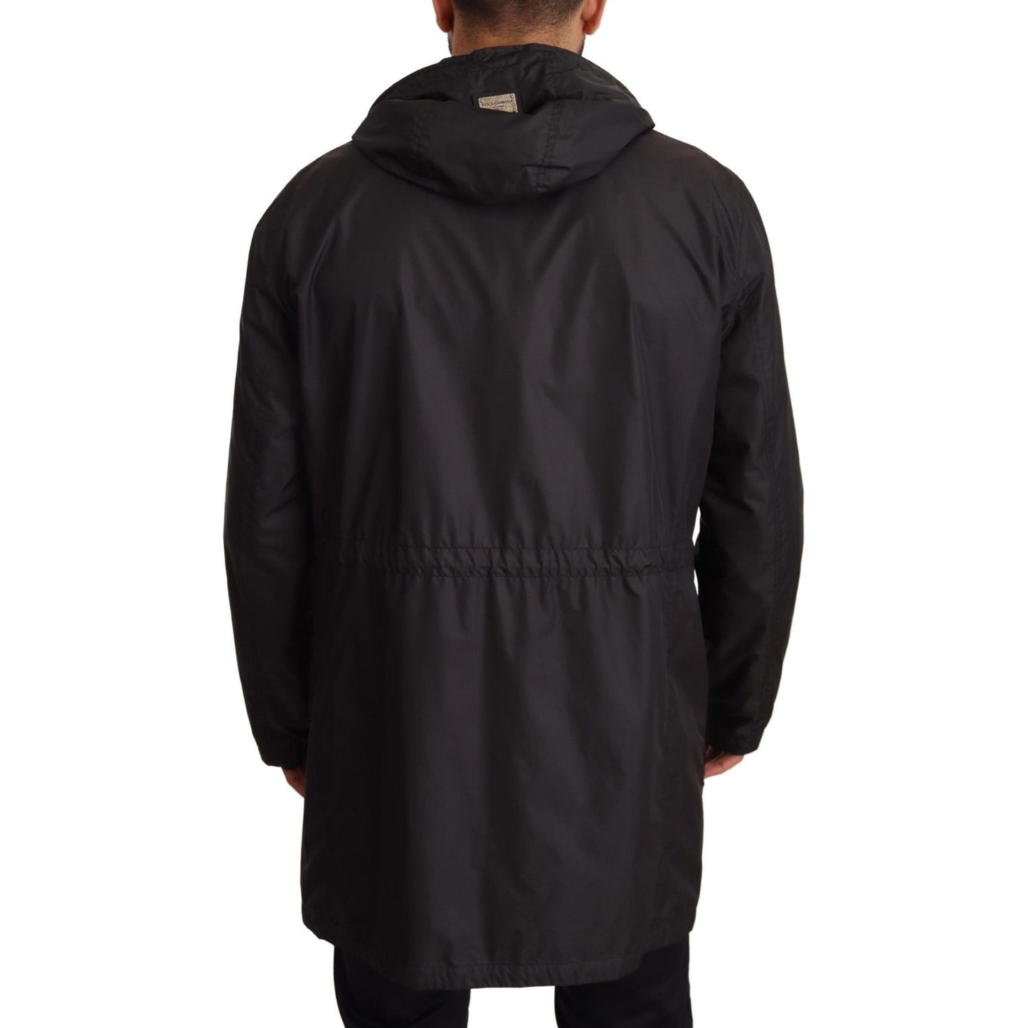 Dolce & Gabbana Black Hooded Mens Trench Coat Jacket 1728,67345645728,Black,Clothing,Dolce & Gabbana,IT44 | XS,IT46 | S,IT48 | M,Jackets & Coats - Clothing,Jackets - Men - Clothing,Material: 100% Polyester,Men,Men - Clothing,New with tags,Trench Coats - J