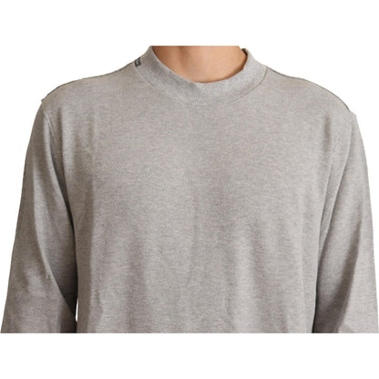 Dolce & Gabbana Gray Cotton Crewneck Pullover Sweater 1728,67345645728,8% PC,Clothing,Dolce & Gabbana,Gray,IT50 | L,Material: 92% Cotton,Men,Men - Clothing,New with tags,Sweaters - Clothing,Sweaters - Men - Clothing,Sweatshirts - Sweaters - Clothing