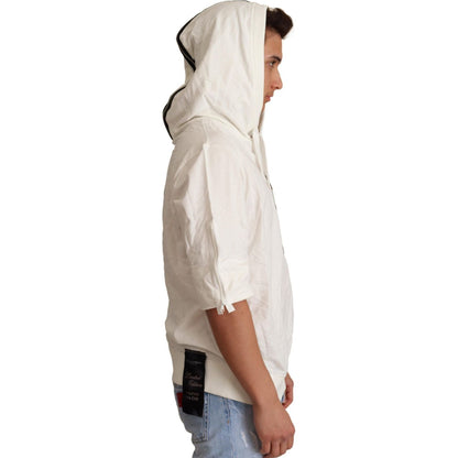 Dolce & Gabbana White Hooded Limited Edition Sweater 1728,67345645728,Clothing,Dolce & Gabbana,Hoodies - Sweaters - Clothing,IT48 | M,IT50 | L,Material: 100% Cotton,Men,Men - Clothing,New with tags,Off White,Sweaters - Clothing,Sweaters - Men - Clothing