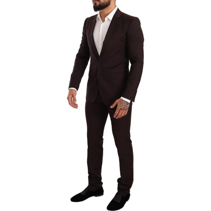 Dolce & Gabbana Bordeaux Wool MARTINI Slim Fit Suit 1728,67345645728,Bordeaux,Clothing,Dolce & Gabbana,IT46 | S,Material: 100% Wool,Men,Men - Clothing,New with tags,Suits & Blazers - Clothing,Suits - Men - Clothing,Two-Piece Suits - Suits & Blazers - Clot