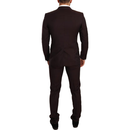 Dolce & Gabbana Bordeaux Wool MARTINI Slim Fit Suit 1728,67345645728,Bordeaux,Clothing,Dolce & Gabbana,IT46 | S,Material: 100% Wool,Men,Men - Clothing,New with tags,Suits & Blazers - Clothing,Suits - Men - Clothing,Two-Piece Suits - Suits & Blazers - Clot
