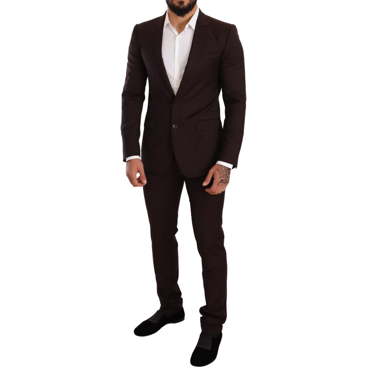 Dolce & Gabbana Bordeaux Wool MARTINI Slim Fit Suit 1728,67345645728,Bordeaux,Clothing,Dolce & Gabbana,IT46 | S,Material: 100% Wool,Men,Men - Clothing,New with tags,Suits & Blazers - Clothing,Suits - Men - Clothing,Two-Piece Suits - Suits & Blazers - Clot