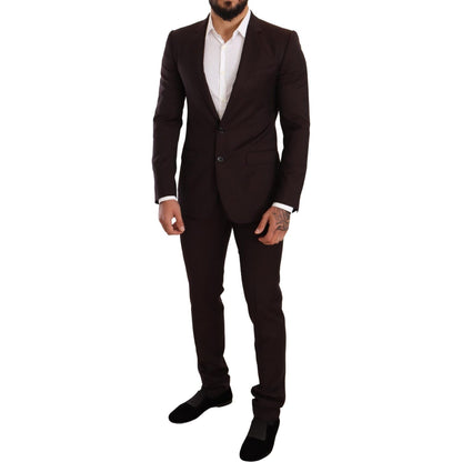 Dolce & Gabbana Bordeaux Wool MARTINI Slim Fit Suit 1728,67345645728,Bordeaux,Clothing,Dolce & Gabbana,IT46 | S,Material: 100% Wool,Men,Men - Clothing,New with tags,Suits & Blazers - Clothing,Suits - Men - Clothing,Two-Piece Suits - Suits & Blazers - Clot