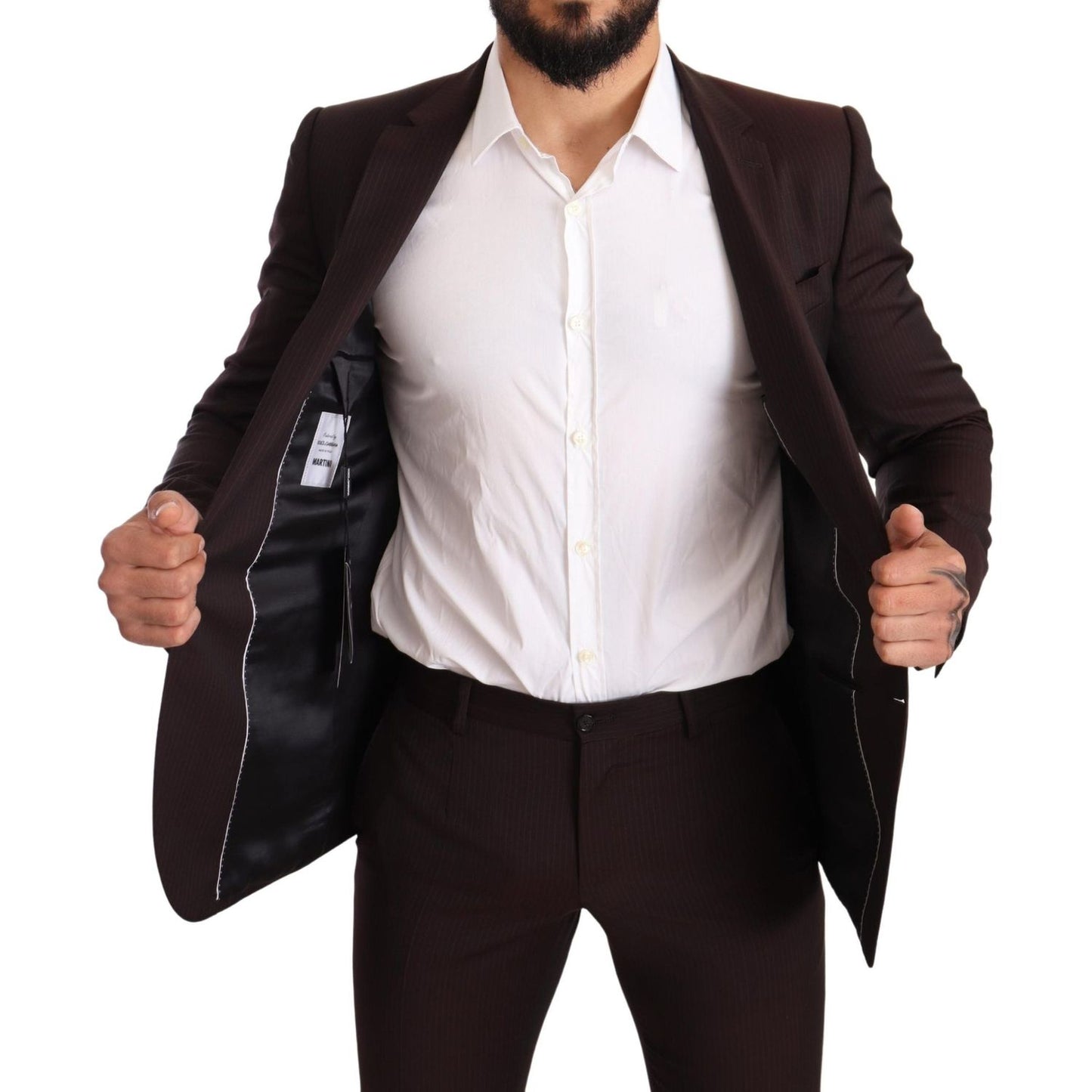 Dolce & Gabbana Bordeaux Wool MARTINI Slim Fit Suit 1728,67345645728,Bordeaux,Clothing,Dolce & Gabbana,IT46 | S,Material: 100% Wool,Men,Men - Clothing,New with tags,Suits & Blazers - Clothing,Suits - Men - Clothing,Two-Piece Suits - Suits & Blazers - Clot