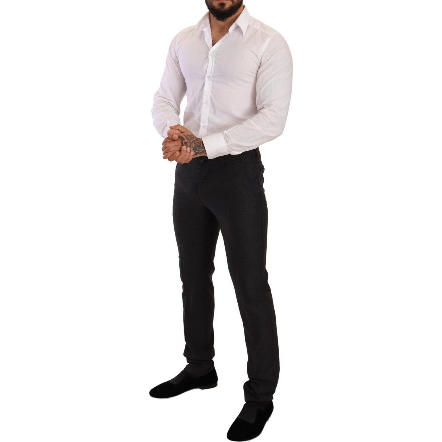 Dolce & Gabbana Gray Wool MARTINI Slim Fit Set Suit 1728,67345645728,Clothing,Dolce & Gabbana,Gray,IT44 | XS,Material: 100% Wool,Men,Men - Clothing,New with tags,Suits & Blazers - Clothing,Suits - Men - Clothing,Two-Piece Suits - Suits & Blazers - Clothin