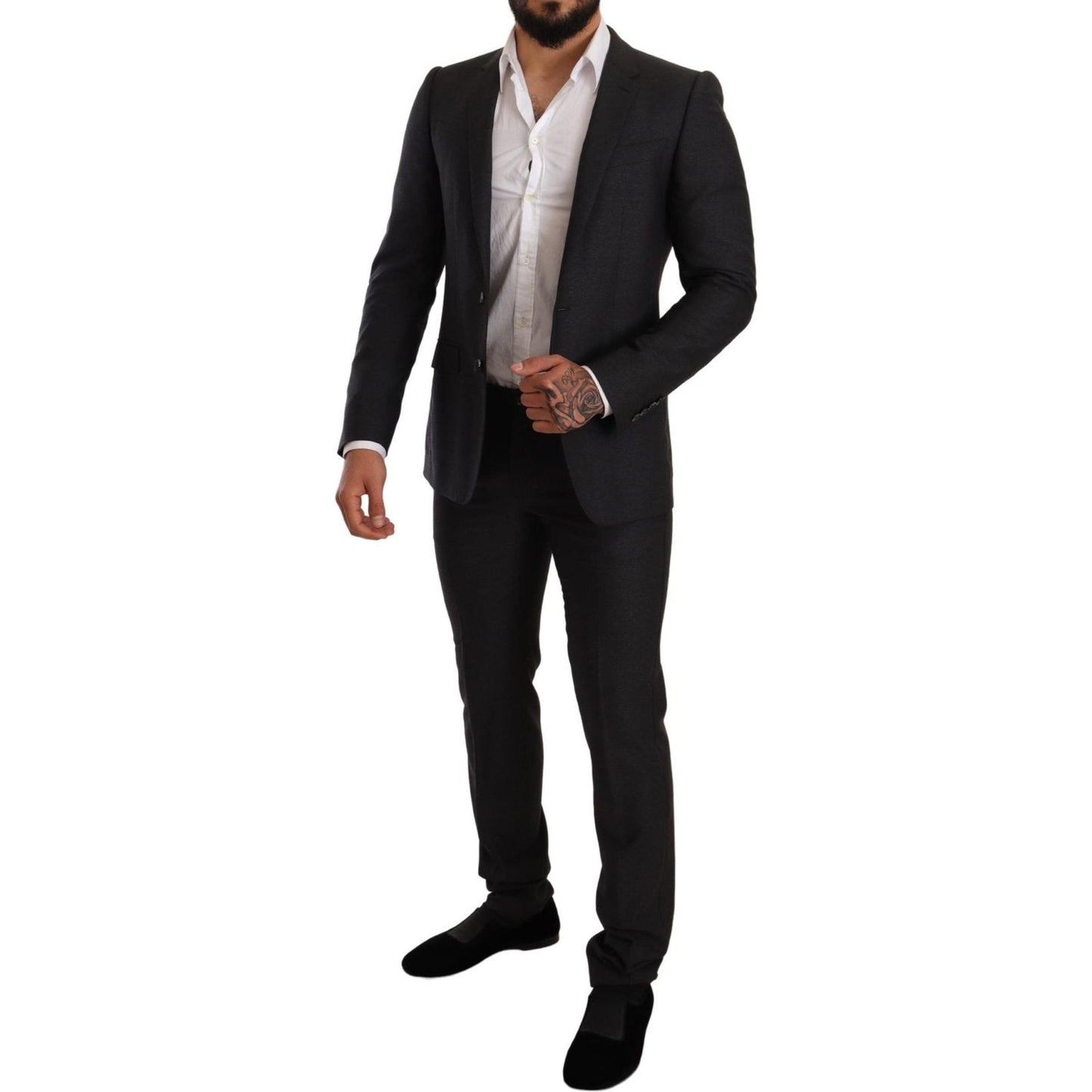 Dolce & Gabbana Elegant Gray Martini Wool Suit Suit Dolce & Gabbana