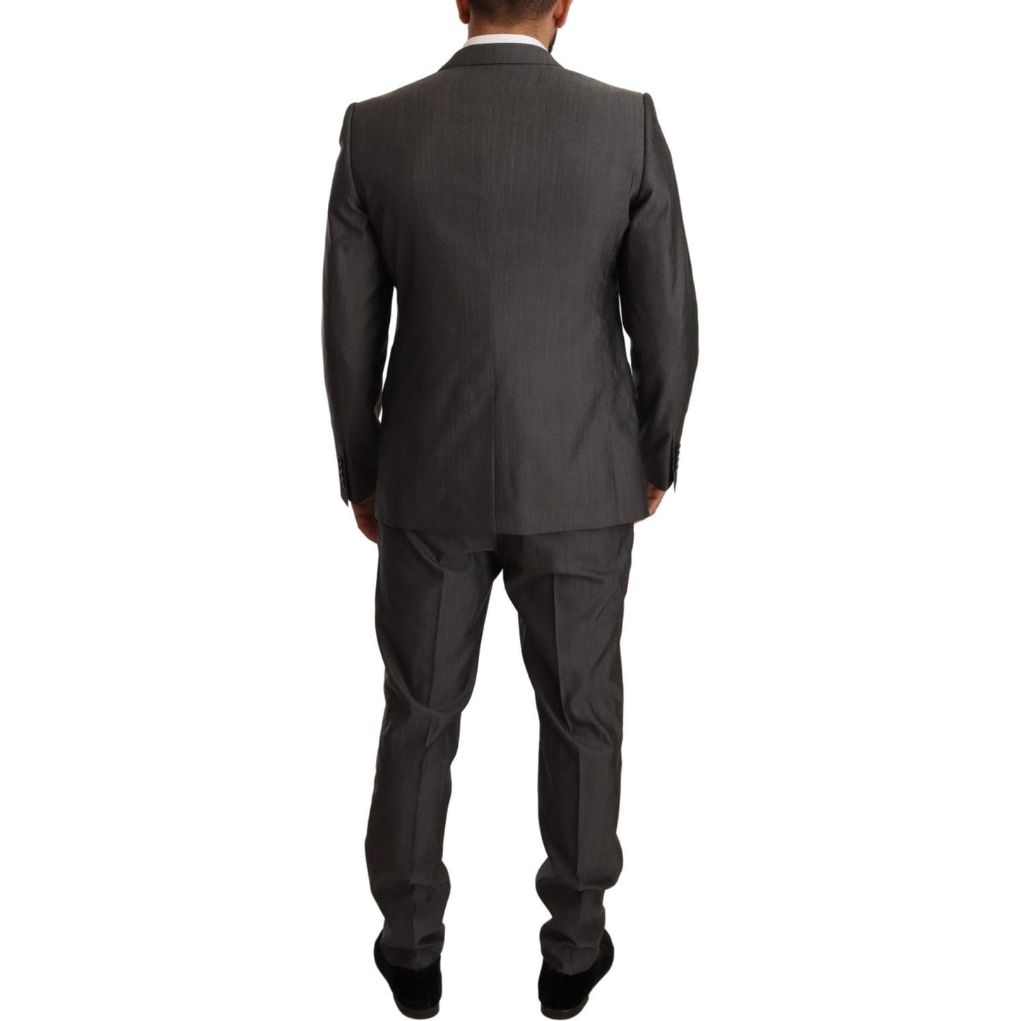 Dolce & Gabbana Gray Metallic MARTINI Slim Fit Set Suit 1728,35% Silk,67345645728,Clothing,Dolce & Gabbana,Gray,IT48 | M,IT50 | L,IT52 | XL,Material: 65% Wool,Men,Men - Clothing,New with tags,Suits & Blazers - Clothing,Suits - Men - Clothing,Two-Piece Sui