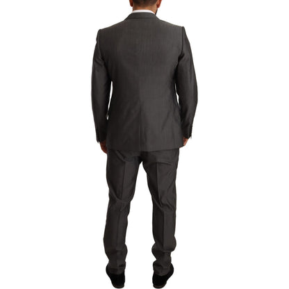 Dolce & Gabbana Gray Metallic MARTINI Slim Fit Set Suit 1728,35% Silk,67345645728,Clothing,Dolce & Gabbana,Gray,IT48 | M,IT50 | L,IT52 | XL,Material: 65% Wool,Men,Men - Clothing,New with tags,Suits & Blazers - Clothing,Suits - Men - Clothing,Two-Piece Sui