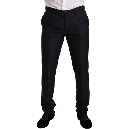 Dolce & Gabbana Blue Pattern MARTINI SLIM FIT 2 Piece Suit 1728,20% Silk,5% Cashmere,67345645728,Blue,Clothing,Dolce & Gabbana,IT48 | M,IT50 | L,IT52 | XL,Material: 75% Wool,Men,Men - Clothing,New with tags,Suits & Blazers - Clothing,Suits - Men - Clothin