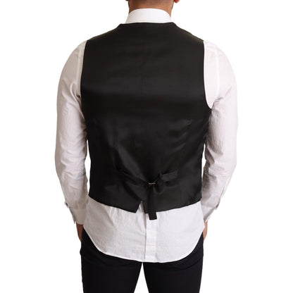 Dolce & Gabbana Black Formal dress Vest 1728,67345645728,Black,Clothing,Dolce & Gabbana,IT44 | XS,IT48 | M,IT50 | L,Material: 54% Polyester 44% Wool 2% Elastane,Men,Men - Clothing,New with tags,Suits & Blazers - Clothing,Vests - Men - Clothing,Waistcoats