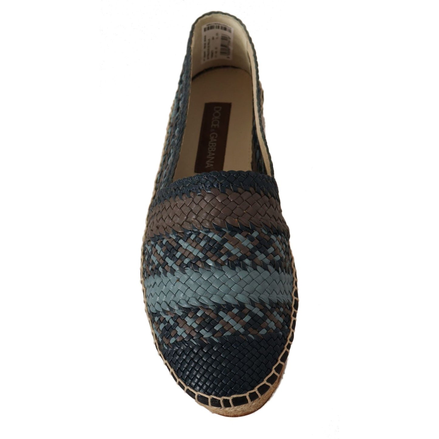 Dolce & Gabbana Elegant Woven Leather Espadrilles MAN LOAFERS Dolce & Gabbana