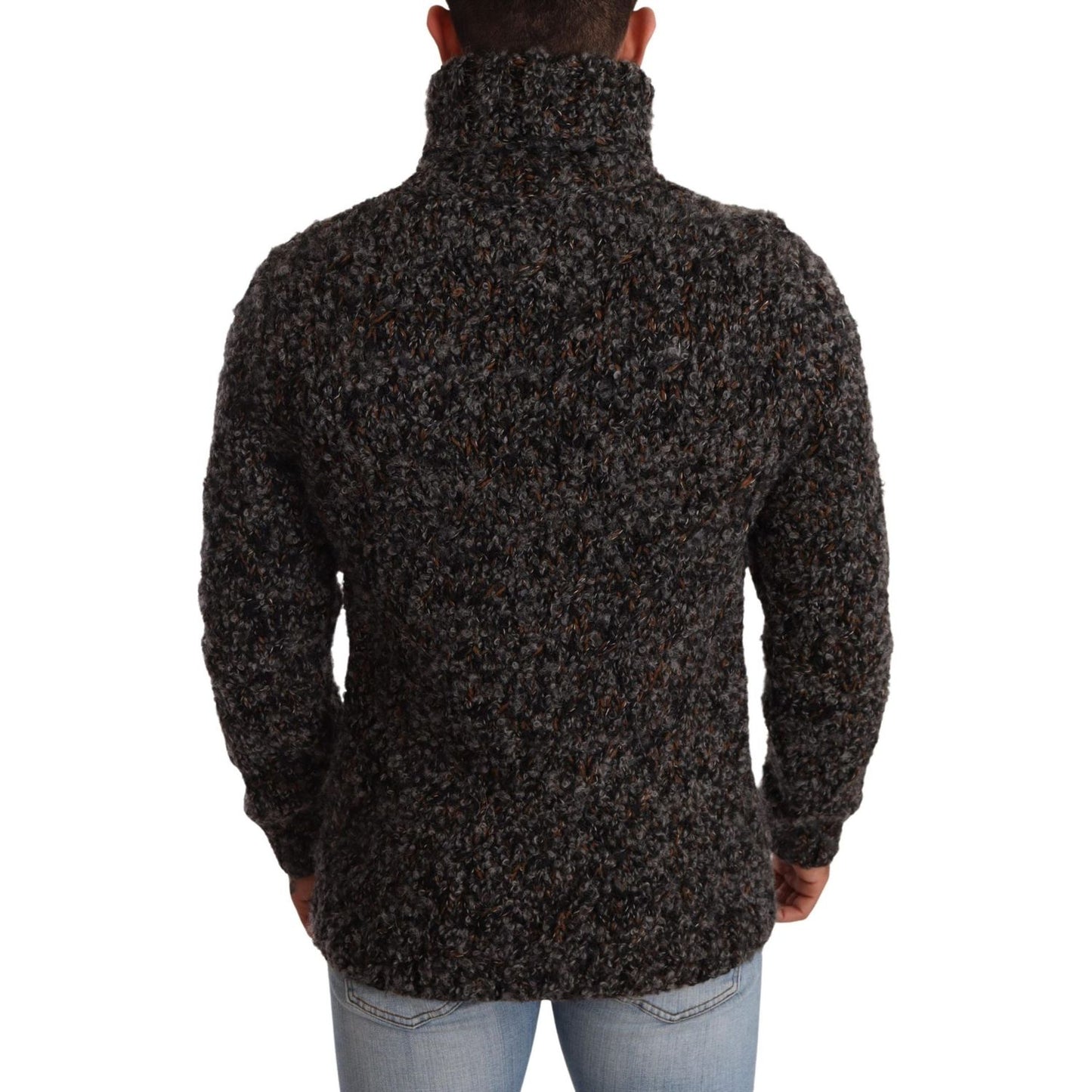 Dolce & Gabbana Elegant Speckled Turtleneck Wool-Blend Sweater Dolce & Gabbana