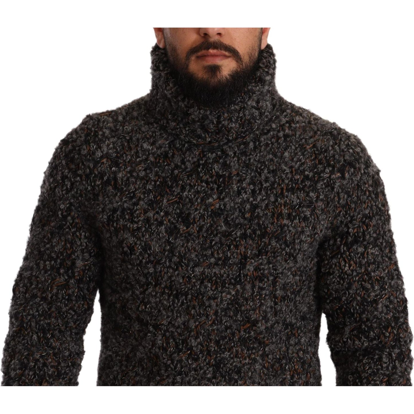 Dolce & Gabbana Elegant Speckled Turtleneck Wool-Blend Sweater Dolce & Gabbana