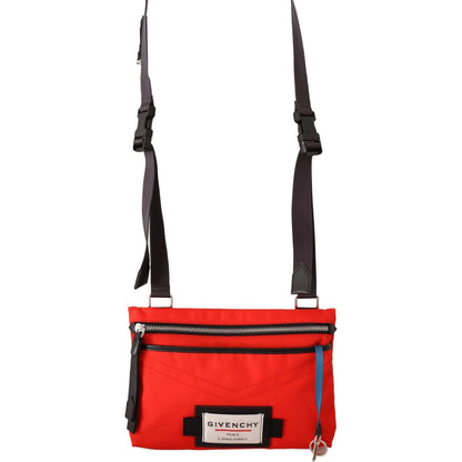 Givenchy Red Polyamide Downtown Flat Crossbody Bag 1728,67466920096,Bags,Crossbody Bags - Bags,Givenchy,Men,Men - Bags,Messenger Bags - Men - Bags,New with tags,Red,Shoulder Bags - Men - Bags