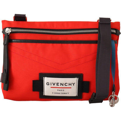 Givenchy Red Polyamide Downtown Flat Crossbody Bag 1728,67466920096,Bags,Crossbody Bags - Bags,Givenchy,Men,Men - Bags,Messenger Bags - Men - Bags,New with tags,Red,Shoulder Bags - Men - Bags