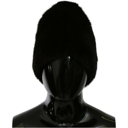 Dolce & Gabbana Elegant Black Silk Beanie - Chic Autumn/Winter Accessory Dolce & Gabbana