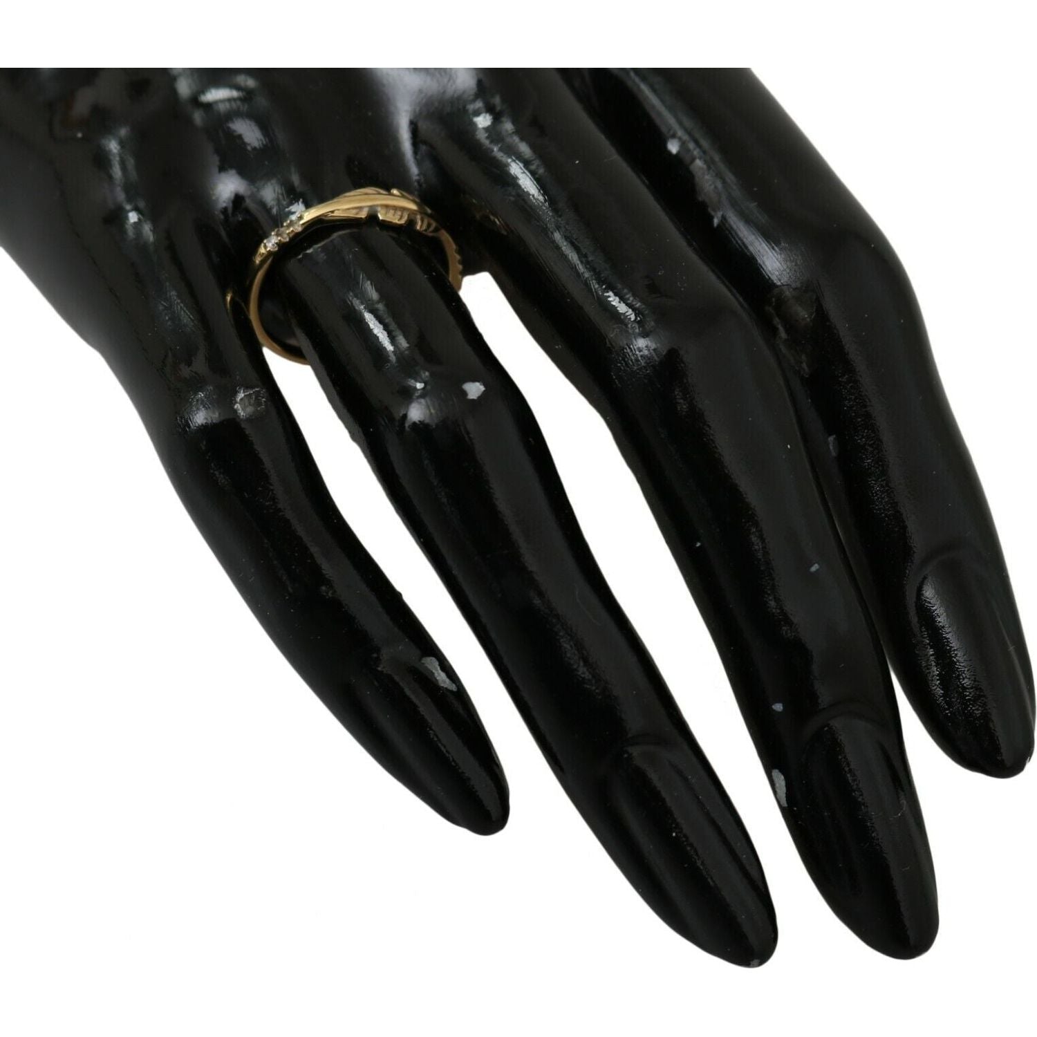 خاتم نيالايا الذهبي الأنيق المرصع بالكريستال