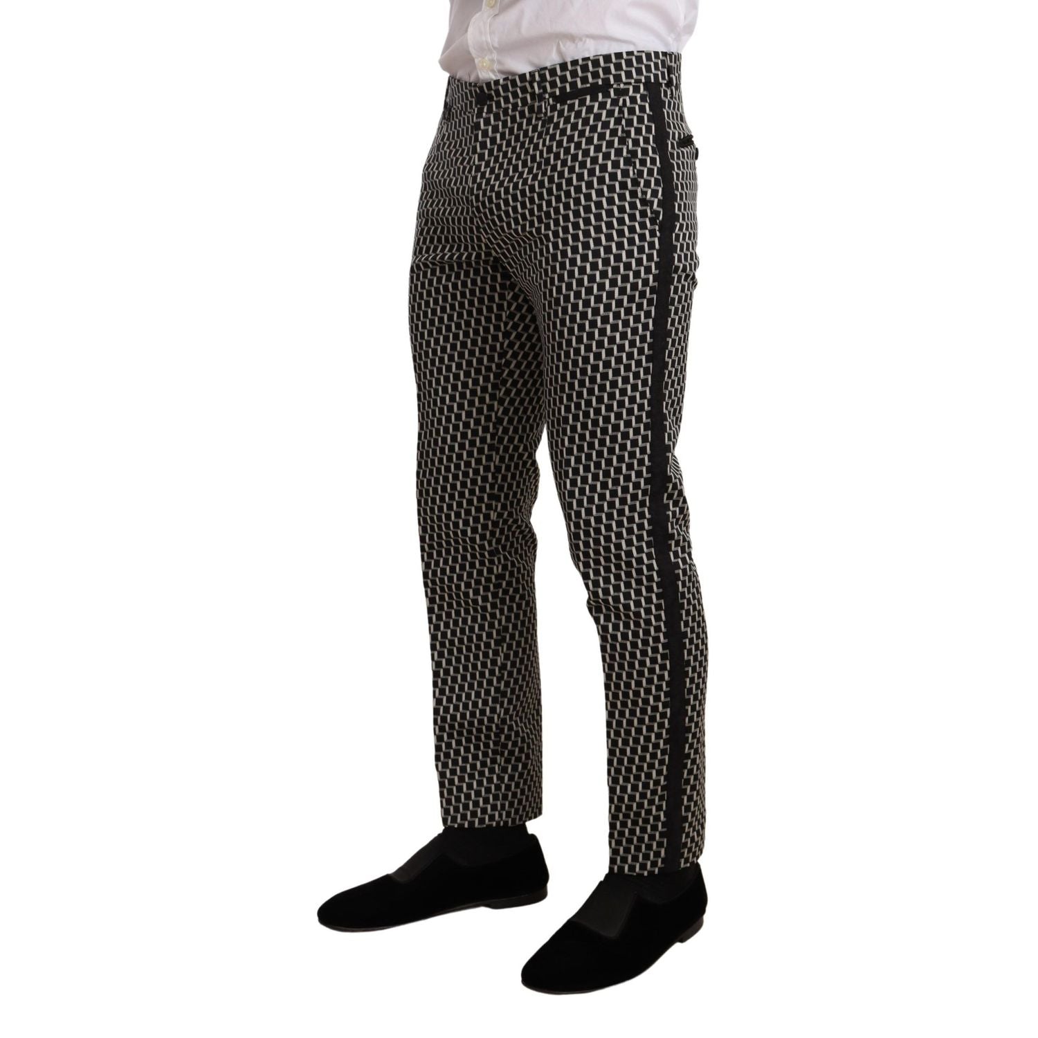 Dolce & Gabbana Black White Check 3 Piece Set MARTINI Suit