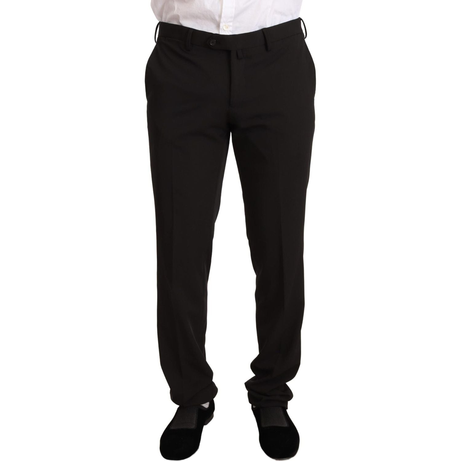 Domenico Tagliente Black Polyester Slim 2 Piece Set TAGLIENTE Suit