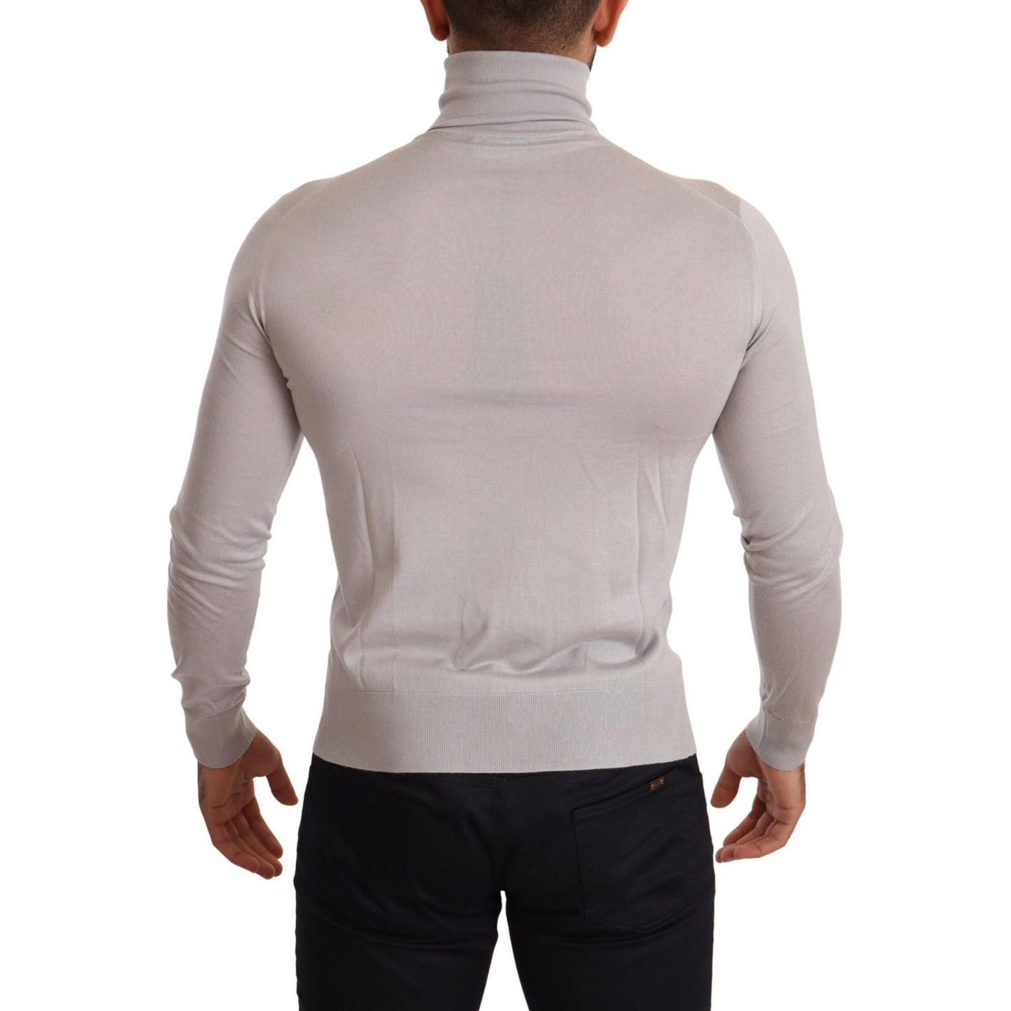 Dolce & Gabbana Gray Cashmere Turtleneck Pullover Sweater 1728,67345645728,Clothing,Dolce & Gabbana,Gray,IT46 | S,Material: 70% Cashmere 30% Silk,Men,Men - Clothing,New with tags,Sweaters - Clothing,Sweaters - Men - Clothing,Turtlenecks - Sweaters - Cloth