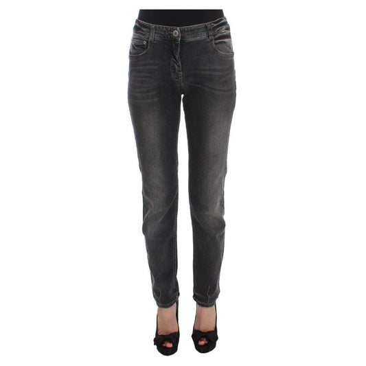 Ermanno Scervino Gray Wash Cotton Blend Stretch Jeans Pants