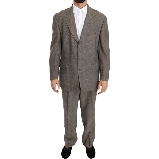 Fendi Brown Wool Regular Single Breasted Suit 1728,67345645728,Brown,Clothing,Fendi,IT54 | XL,Material: 100% Wool,Men,Men - Clothing,New with tags,Suits & Blazers - Clothing,Suits - Men - Clothing,Two-Piece Suits - Suits & Blazers - Clothing