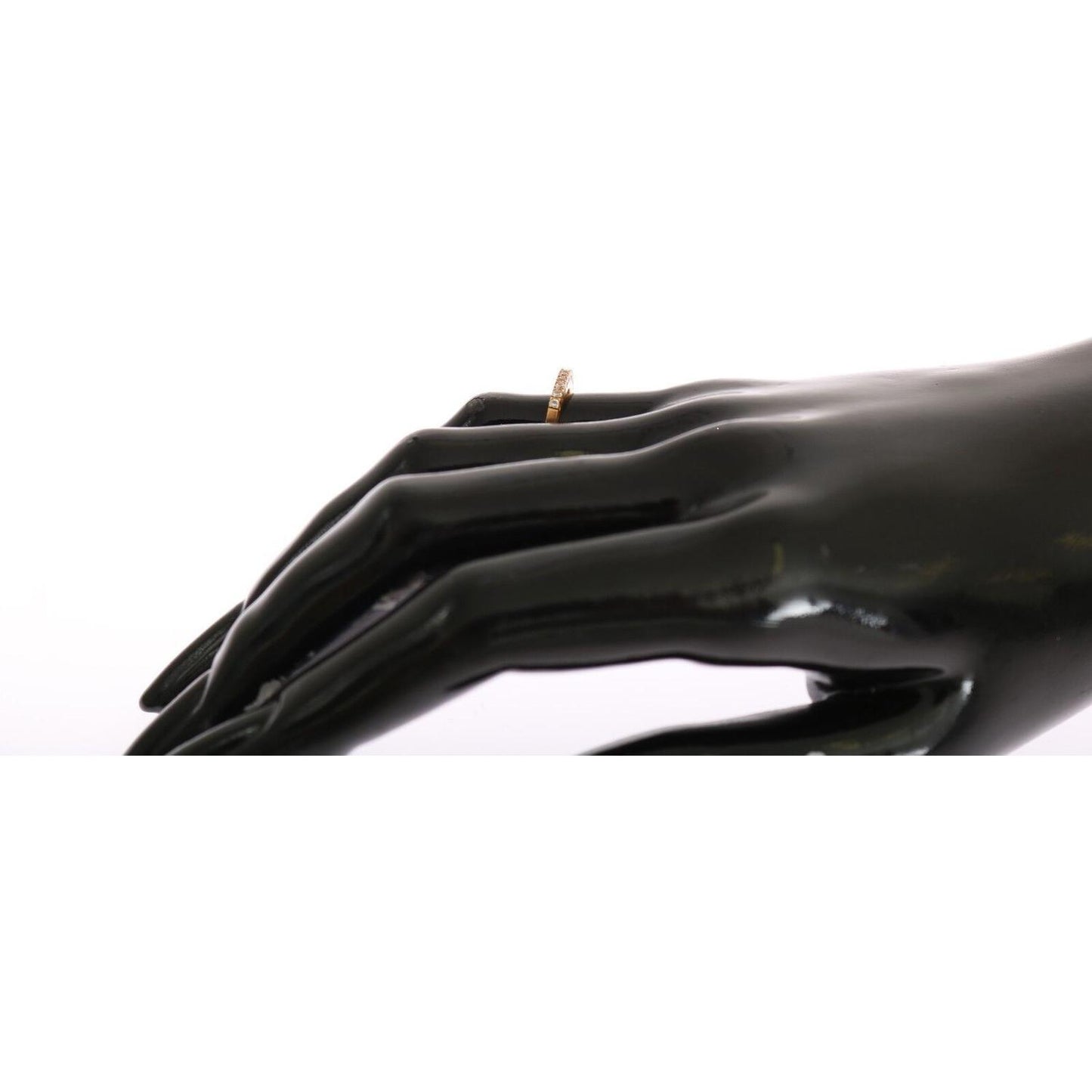 Nialaya Gold Authentic Womens Clear CZ Gold 925 Silver Ring Ring