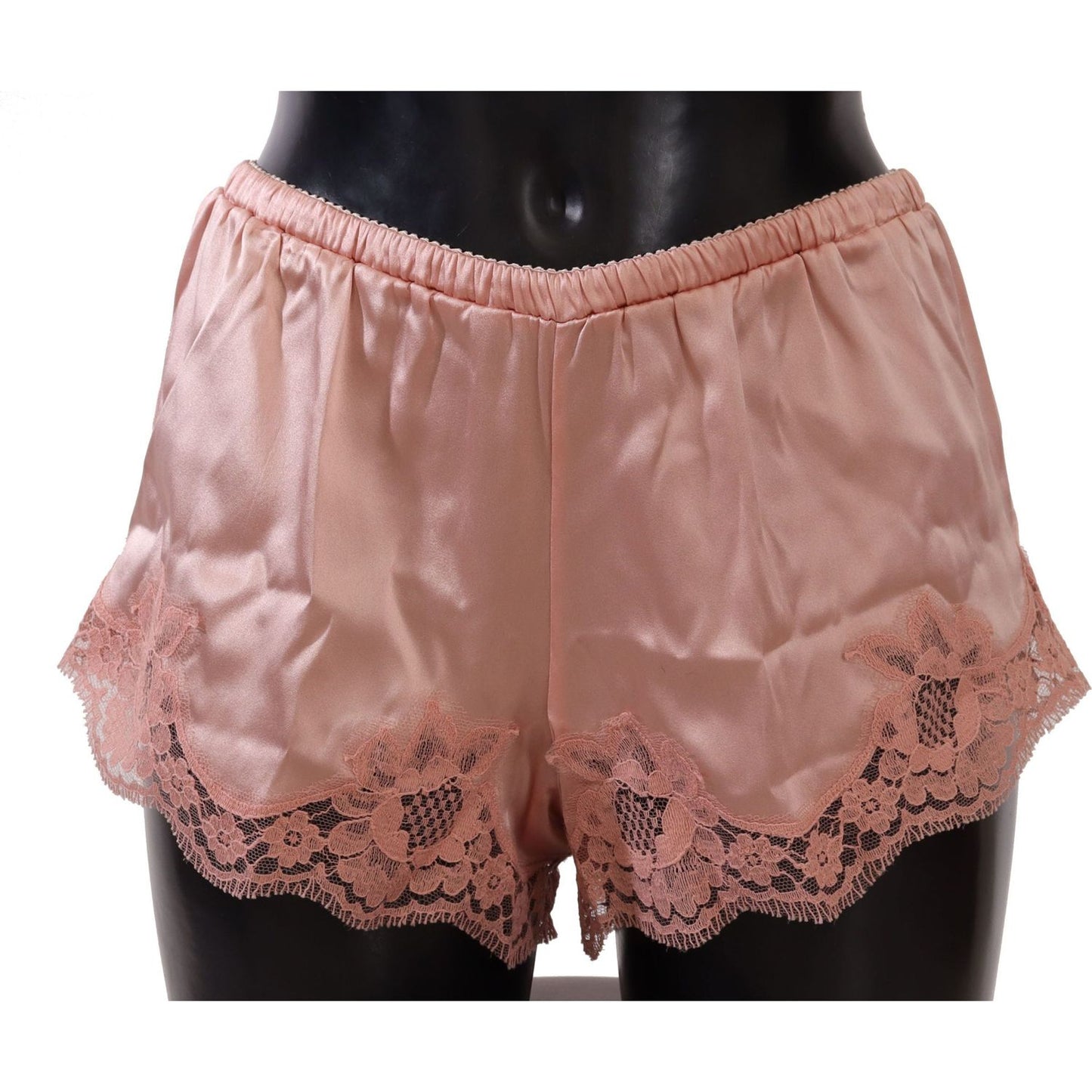 Dolce & Gabbana Elegant Powder Pink Silk Lace Lingerie Shorts WOMAN UNDERWEAR Dolce & Gabbana