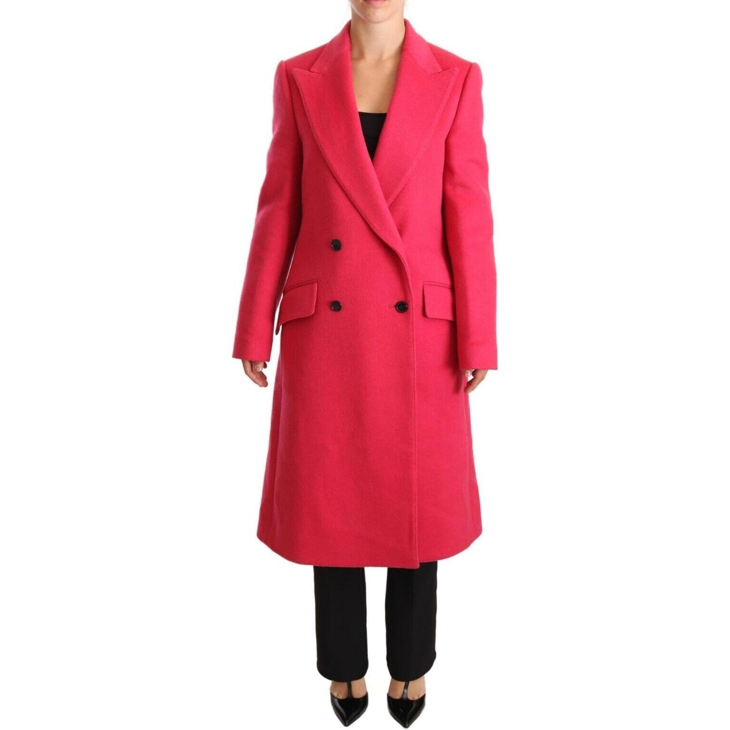 Dolce & Gabbana Pink Double Breasted Trenchcoat Jacket
