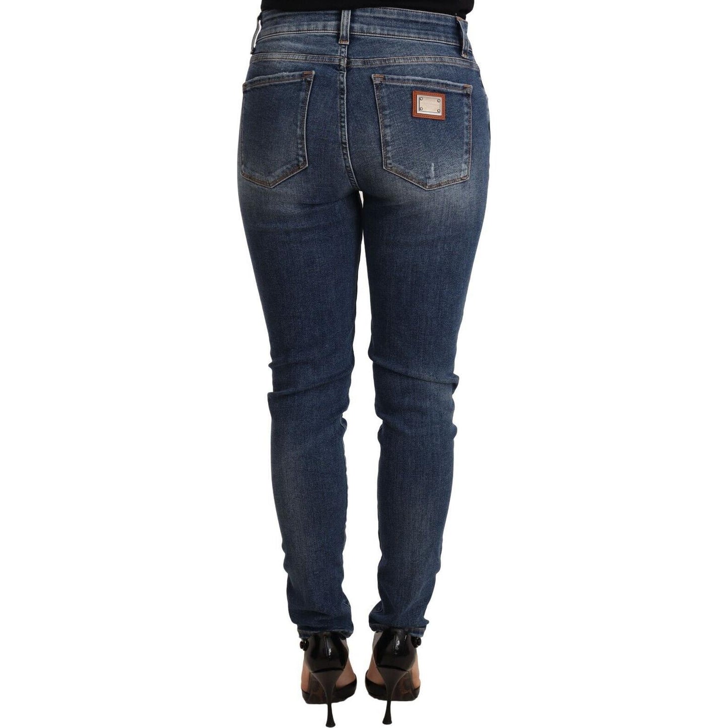 Dolce & Gabbana Elegant Slim-Fit Distressed Skinny Jeans Dolce & Gabbana