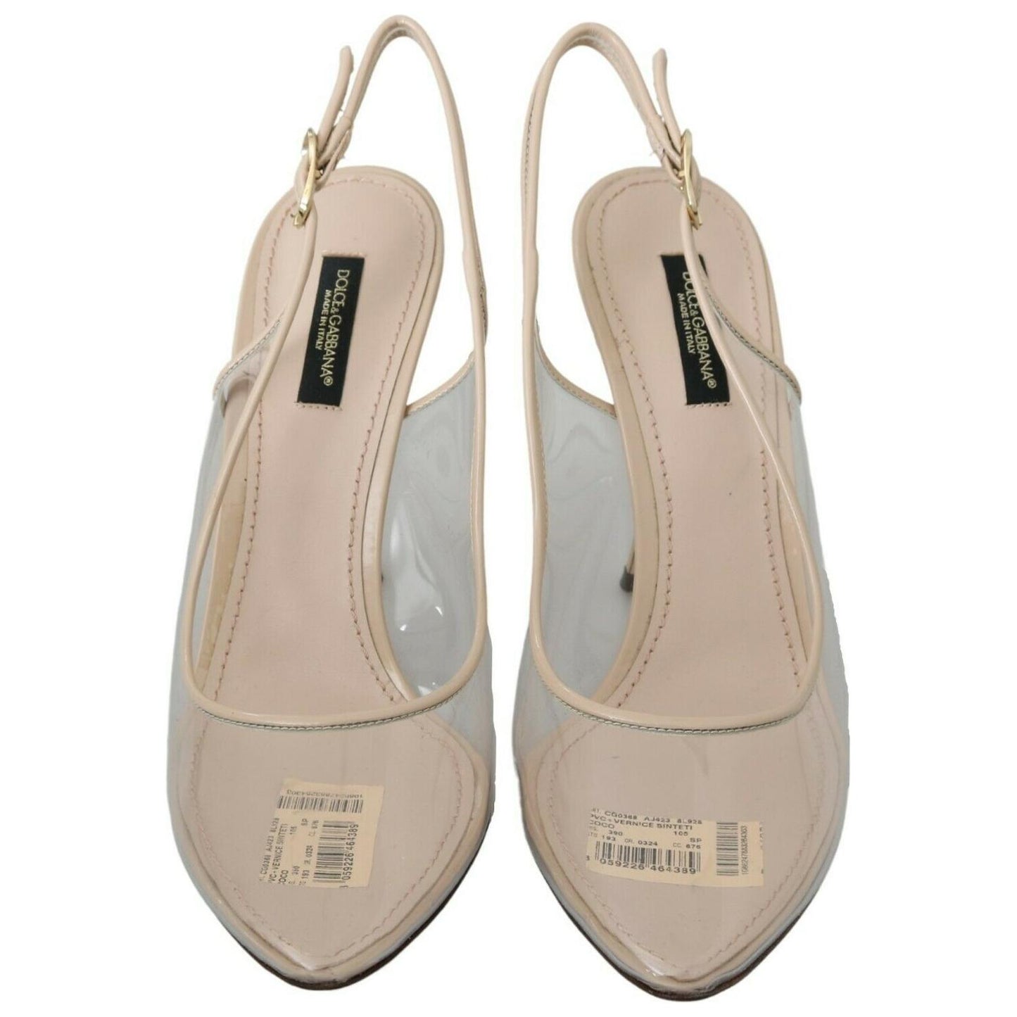 Dolce & Gabbana Elegant Nude Beige Slingback Heels WOMAN PUMPS Dolce & Gabbana