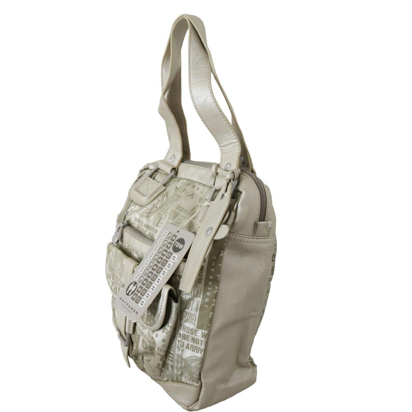 WAYFARER White Printed Handbag Shoulder Fabric Purse