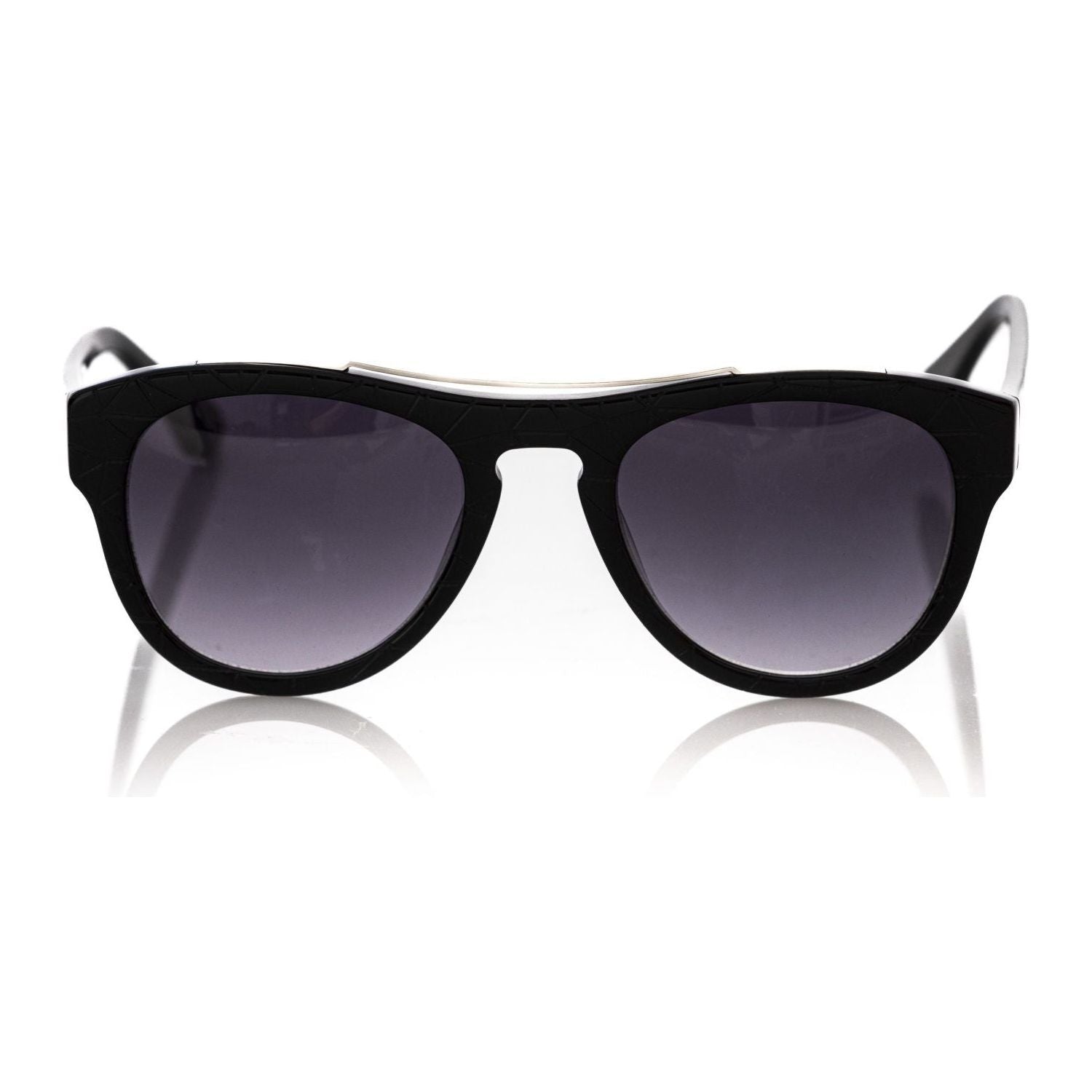 Frankie Morello Black Acetate Men Sunglasses
