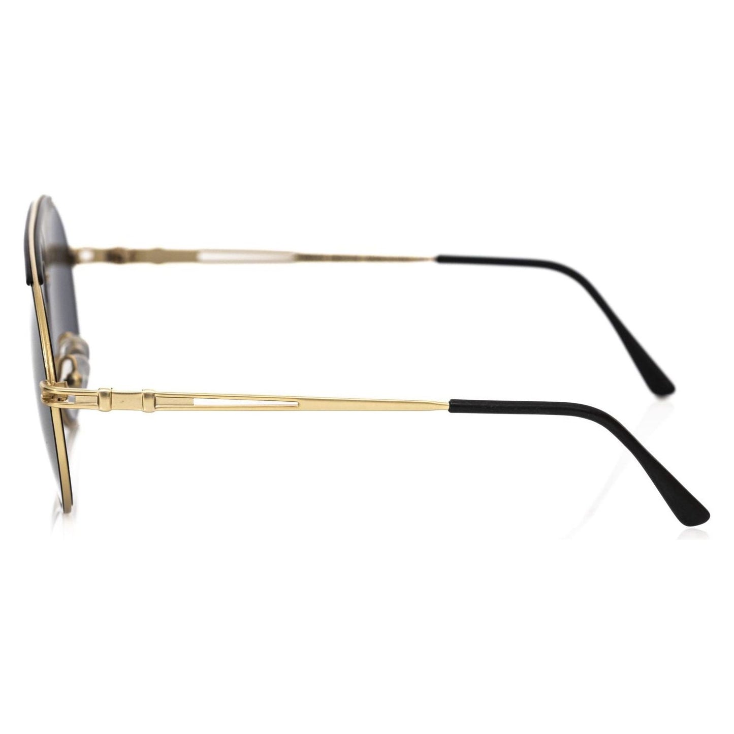 Frankie Morello Black Metallic Men's Sunglass Shield