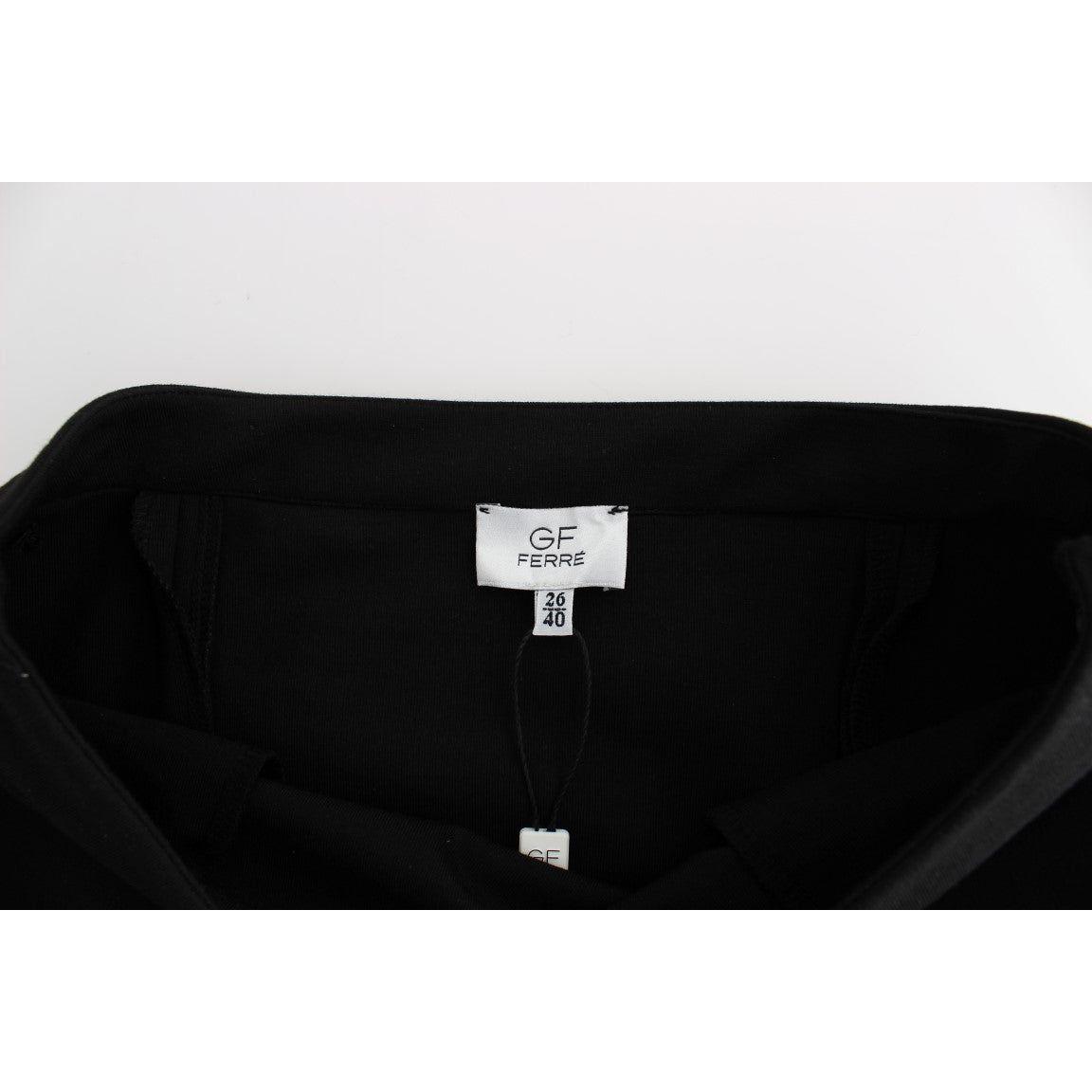 تنورة قلم رصاص أنيقة باللون الأسود من GF Ferre بطول الركبة مع سحاب جانبي