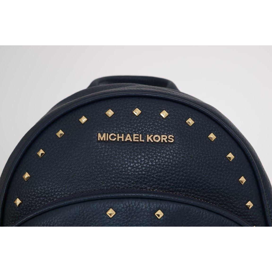 Michael Kors Elegant Leather ABBEY Backpack in Navy Blue Michael Kors