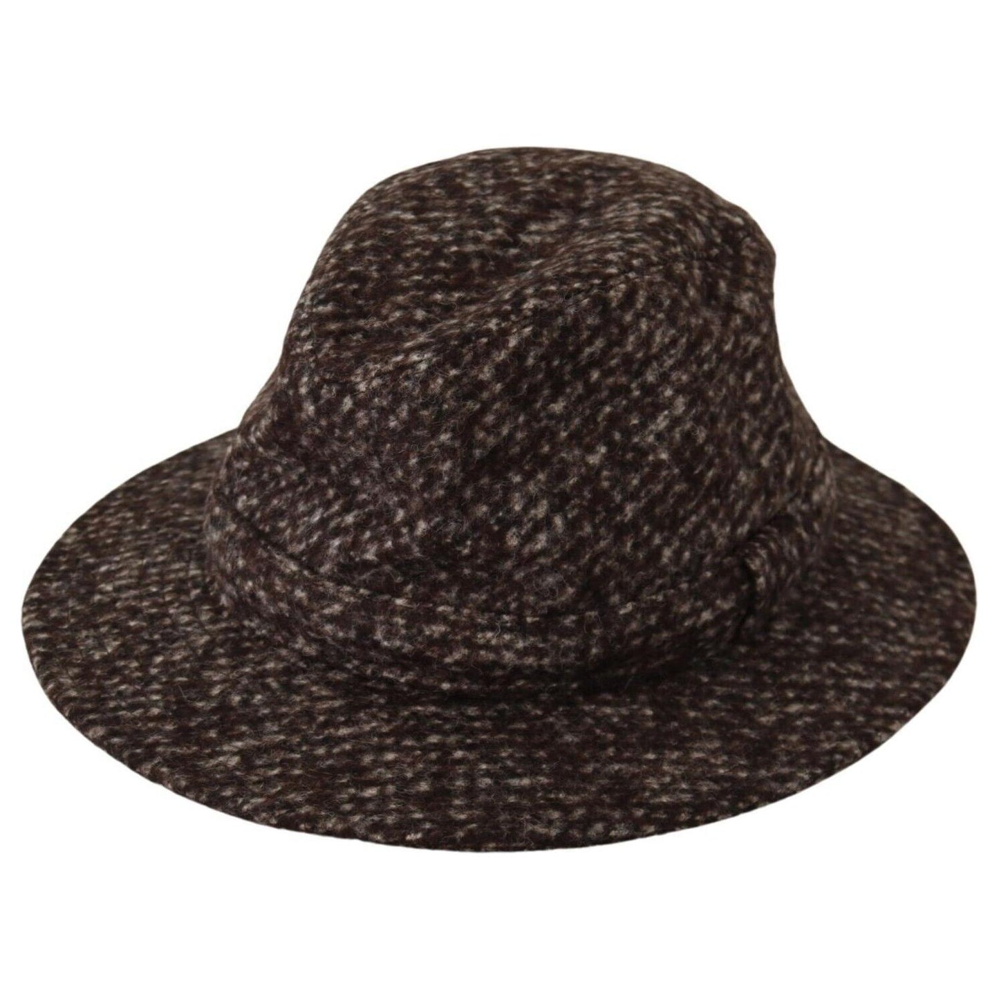 Dolce & Gabbana Elegant Gray Tweed Wide Brim Hat Dolce & Gabbana