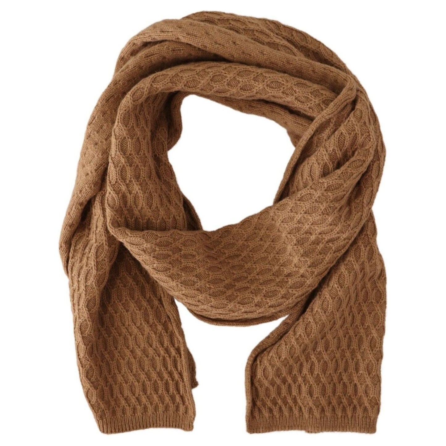 Dolce & Gabbana Elegant Dark Brown Knitted Scarf Dolce & Gabbana