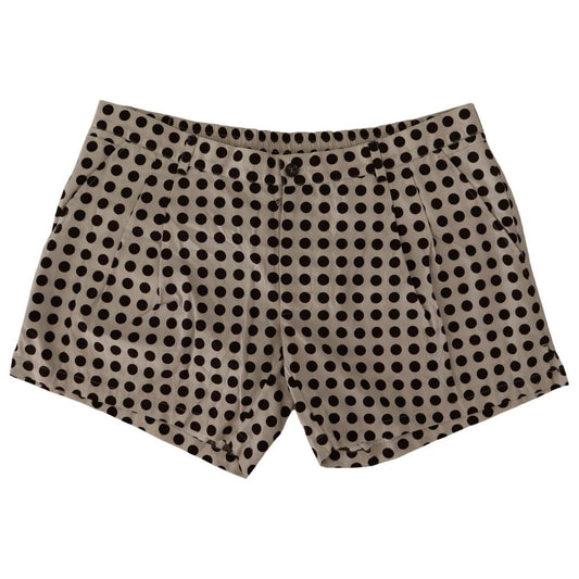 Dolce & Gabbana Black White Polka Dots Cotton Linen Shorts 1728,67345645728,Black and White,Clothing,Dolce & Gabbana,IT48 | M,Material: 100% Cotton,Men,Men - Clothing,New with tags,Shorts - Clothing,Shorts - Men - Clothing,Shorts - Shorts - Clothing