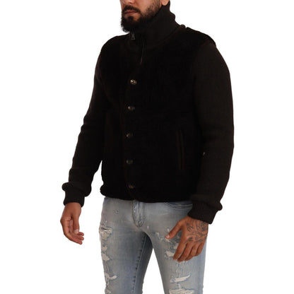 Dolce & Gabbana Black Leather Mens Turtle Neck Coat Jacket 1728,67345645728,Black,Bombers - Jackets & Coats - Clothing,Clothing,Dolce & Gabbana,IT48 | M,Jackets & Coats - Clothing,Jackets - Men - Clothing,Material: 100% Leather,Men,Men - Clothing,New with