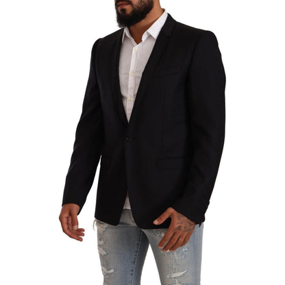 Dolce & Gabbana Black Wool Single Breasted Suit GOLD Jacket 1728,67345645728,Black,Blazers - Suits & Blazers - Clothing,Clothing,Dolce & Gabbana,IT50 | L,Jackets - Men - Clothing,Material: 100% Virgin Wool,Men,Men - Clothing,New with tags,Suits & Blazers