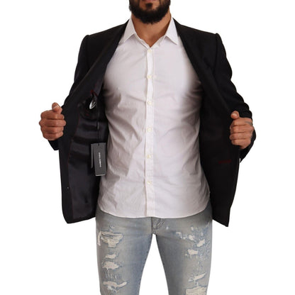 Dolce & Gabbana Black Wool Single Breasted Suit GOLD Jacket 1728,67345645728,Black,Blazers - Suits & Blazers - Clothing,Clothing,Dolce & Gabbana,IT50 | L,Jackets - Men - Clothing,Material: 100% Virgin Wool,Men,Men - Clothing,New with tags,Suits & Blazers